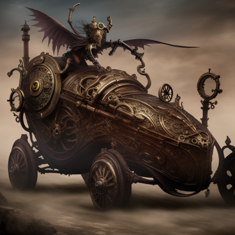 elden ring style biomechanical steampunk vehicle reminiscent of fast sportscar